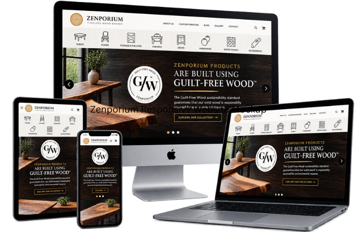 Zenporium Responsive Website Mockup